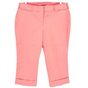 Lane Bryant Women's The Lena Stretch Curvy Coral Cropped Pants Plus Size 22 NWOT